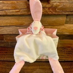 Rufus Rabbit Comforter Pink, in gift bag