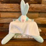 Rufus Rabbit Comforter Blue, in gift bag