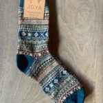 Joya BLUE FAIRISLE Wool Blend Men’s Socks
