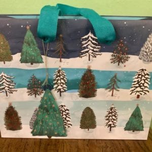 Roger La Borde Winter Forest Gift Bag, Lrg