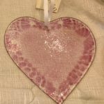 D & J Glassware Fused Glass Heart, Lavender