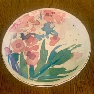 Transomnia Impressionist Floral Ceramic Trinket Dish