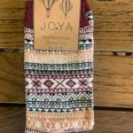 Joya Deep Red Fairisle Wool Blend Socks Size 7-11