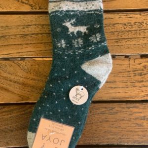 Joya GREEN REINDEER Wool Blend Men’s Socks