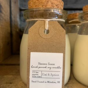 Heaven Scent Milk Bottle Candle – KIWI & APRICOT PUDDING