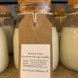 Heaven Scent Milk Bottle Candle – LOVE & PEACE