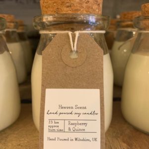 Heaven Scent Milk Bottle Candle – RASPBERRY & QUINCE