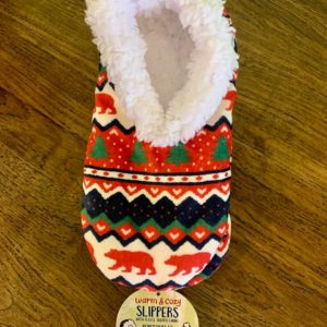 Hatley ‘Fair Isle Bear’ Adult Christmas Slippers – Medium