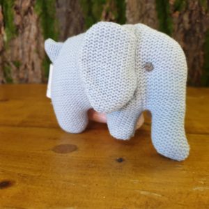 Best Years Knitted Pastel Blue Elephant Rattle