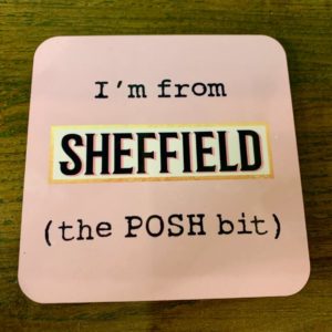 Wotmalike ‘I’m From Sheffield – the Posh Bit’- Coaster (Pink)