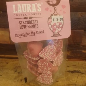 Laura’s Confectionary Strawberry Love Hearts 125g