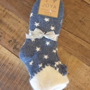 Joya Navy Starry Wool Blend Socks