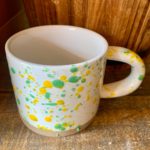 Sass & Belle Splatterware Mug – Yellow and Green