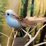 Gisela Graham Clip on Bird with Pale Blue Feathers