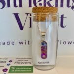 Shrieking Violet Purple Haze Necklace ‘Leela’ Vertical Bar Pendant in Glass Jar