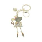 Miss Milly Grey Mouse Keyring