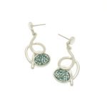 Miss Milly Aqua Textured Earrings