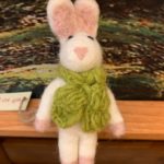 Felt So Good: Handmade Cosy Bunny Hanging Needle Felt Easter Decoration (Green)