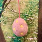 Felt So Good: Handmade Needle Felt Easter Egg Hanging Decoration (Pink)