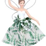 Gisela Graham Resin/Holly Fabric Fairy Decoration Arm Raised