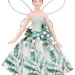Gisela Graham Resin/Holly Fabric Fairy Decoration Arm Down